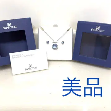 컨디션 최상 Swarovski 스와로브스키 크리스탈 목걸이&귀걸이 세트