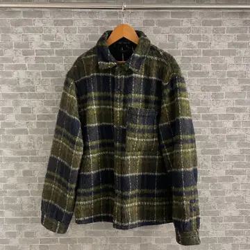 ZARA 남성용 체크 무늬 샤기 자켓 L 사이즈