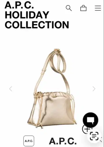 A.P.C. 아페쎄 NINON 미니백 메탈릭 골드