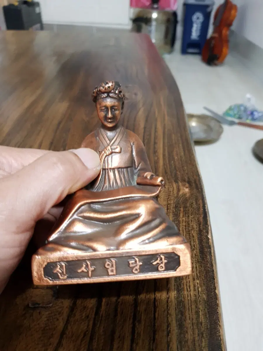 동상 장식품 신사임당 상(88.심사인당교육수료기념)