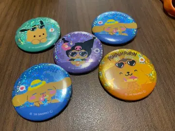 산리오 홀로그램 캔뱃지 5개 세트