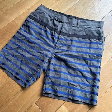 sacai 브라운&파랑 스트라이프 숏팬츠 사이즈 1