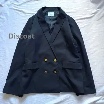 디스코트 Discoat 골드 버튼 더블 자켓 블레이저 네이비 블레이저