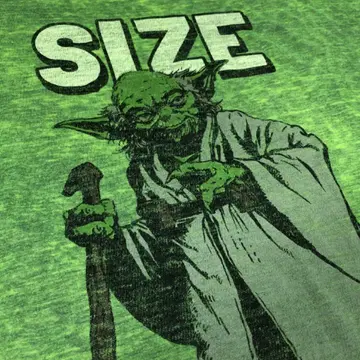 스타 워즈 T셔츠 요다 SIZE MATTAERS NOT XXL