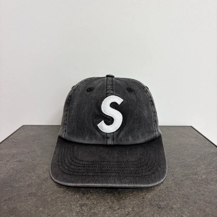 (OS) 슈프림 S로고 6패널 볼캡 모자 22FW 피그먼트 블랙