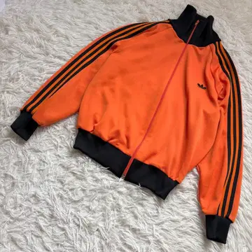 adidas descente 80s track jacket orange
