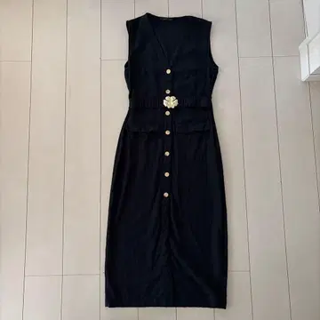 ZARA 린넨 벨트 포함 슬리브리스 원피스