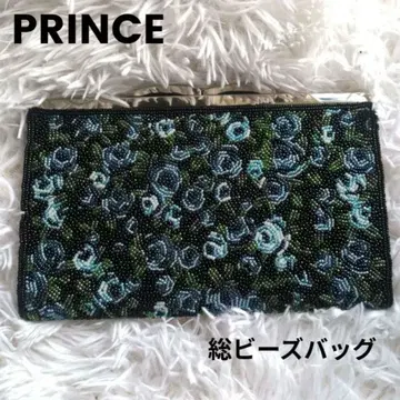 PRINCE 비즈 클러치백 꽃무늬 빈티지 장지갑