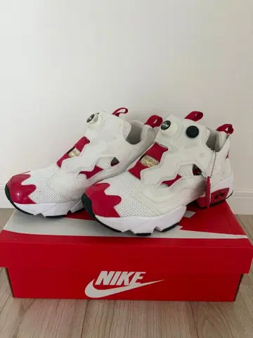 Reebok INSTAPUMP FURY 화이트 레드 스니커즈 24cm