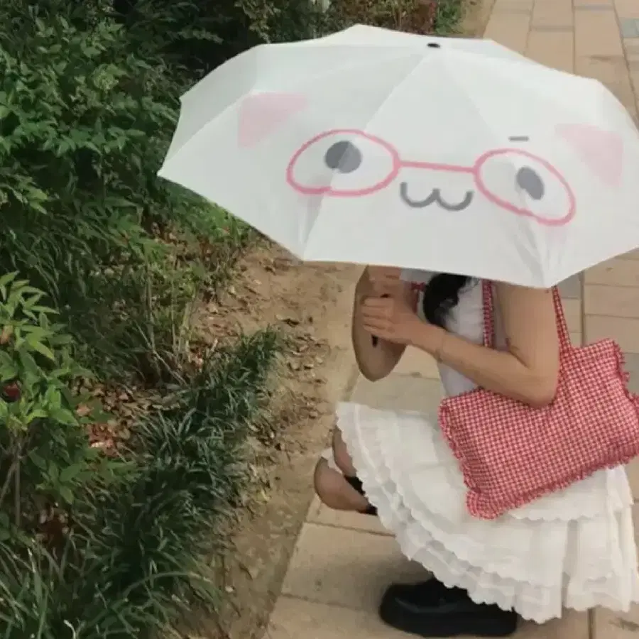 히나쿠우 쿠냥이 안경 우산