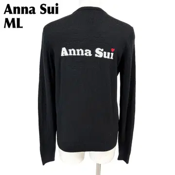 [새상품급] ANNA SUI 긴팔 가디건 M/L 블랙 뒷면 로고