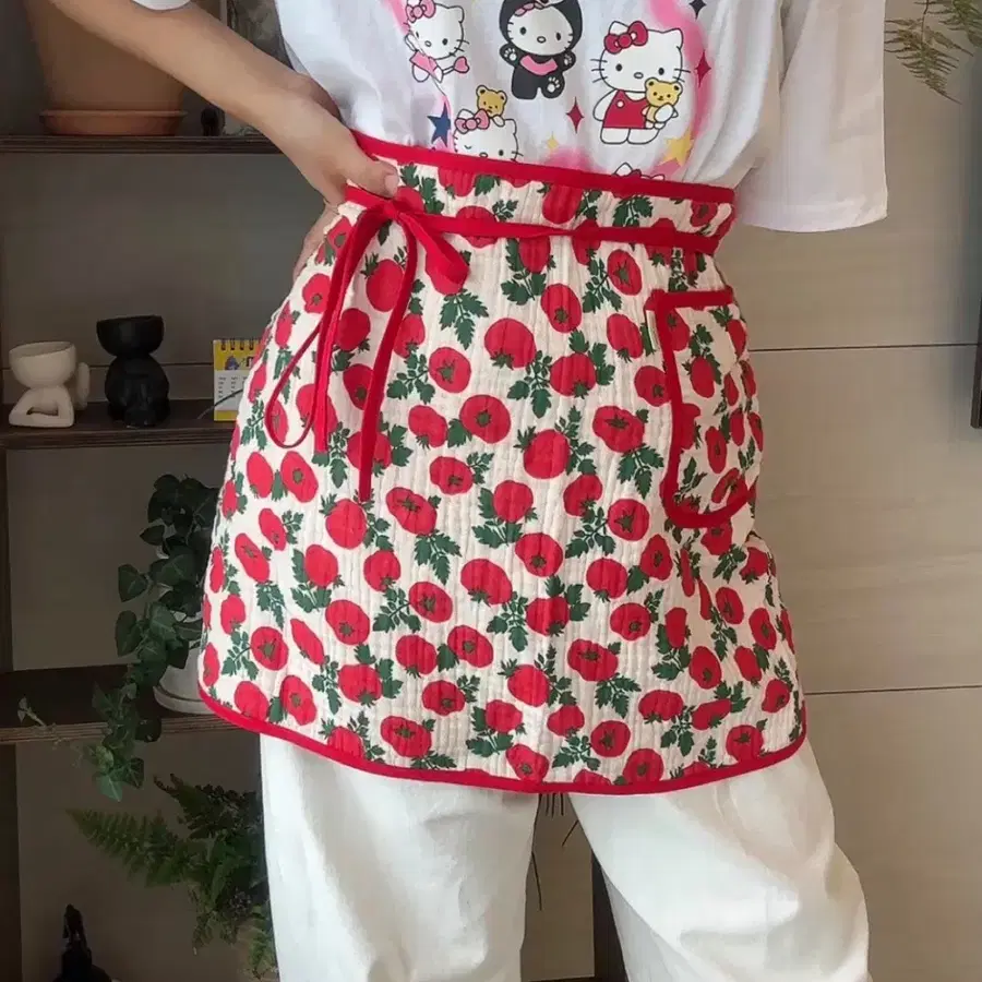 4중거즈앞치마 허리앞치마 카페앞치마 공방앞치마