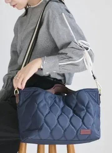리즈데이즈 토트백 숄더백 퀼팅 네이비