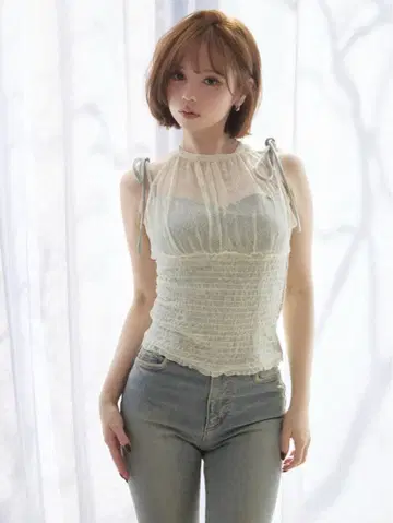 andmary Paula lacey chiffon tops