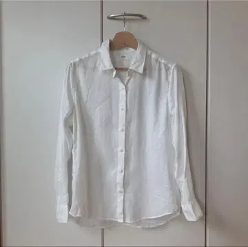 UNIQLO 프리미엄 린넨 셔츠 긴팔 화이트
