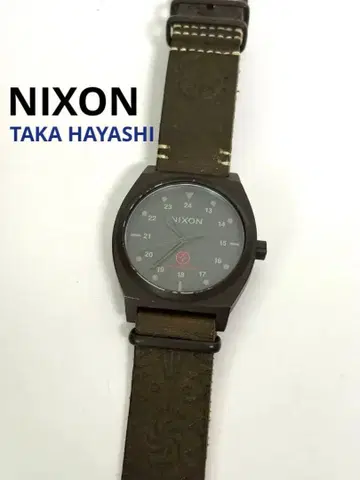 NIXON 닉슨 x 타카 하야시 타임 테러 가죽 벨트 손목시계
