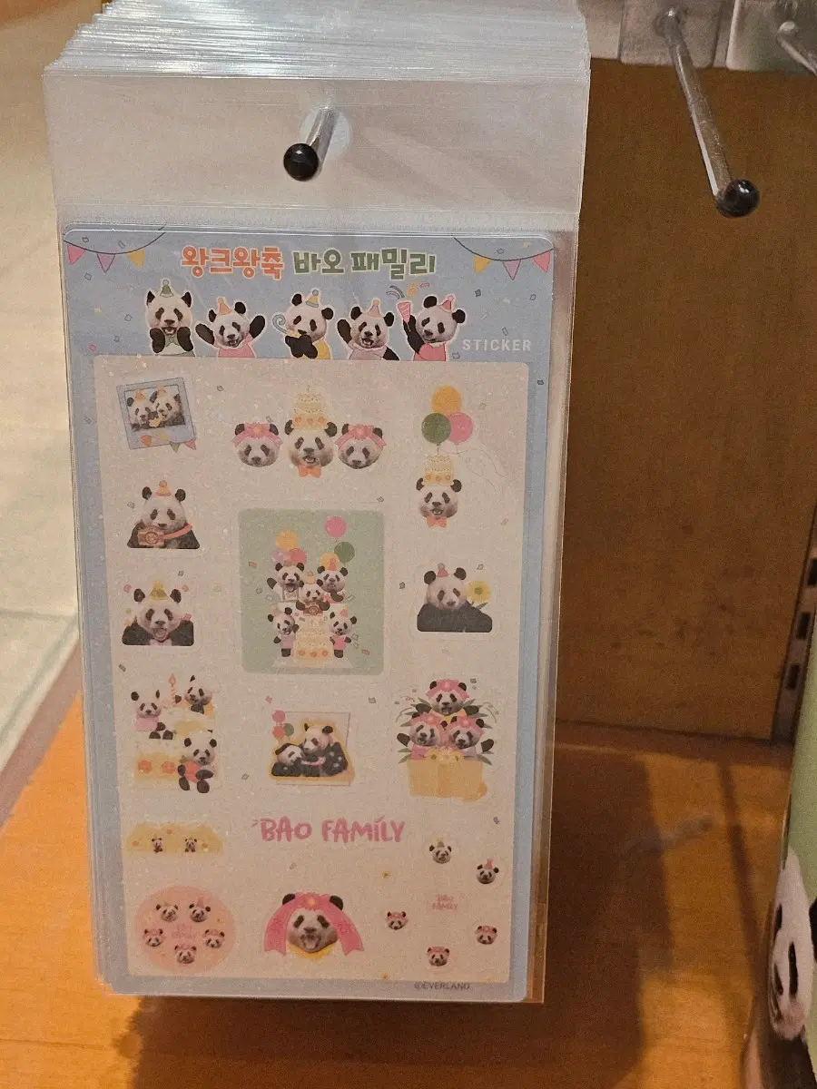 왕크왕축 바오패밀리 실사 스티커