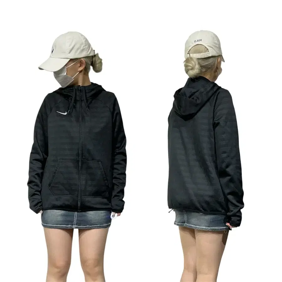 나이키 블랙 스트라이프 후드집업 트랙탑 져지 L