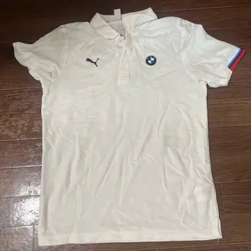 PUMA x BMW 피케 셔츠 반팔 화이트 남성용