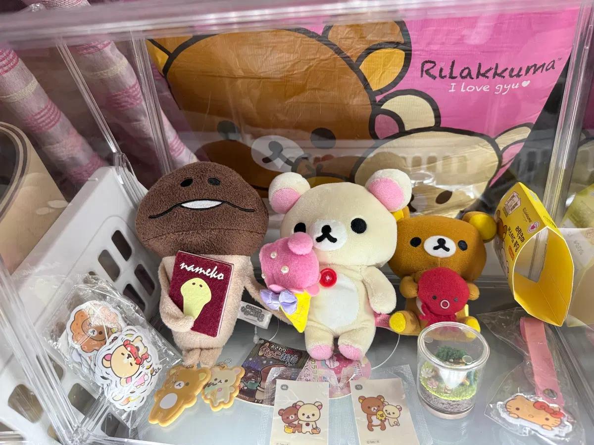 리락쿠마 가방 문학나메코 문어 피규어 인형 키링 희귀템 일괄 처분