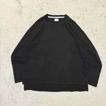넘버나인 긴팔 티셔츠 블랙 일본제 음표 테이프