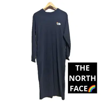 [새상품급] NORTHFACE 롱 슬리브 플라워 로고 원피스 M