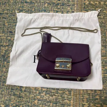 FURLA 숄더백 퍼플 체인