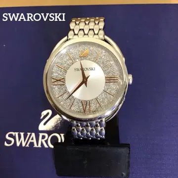 SWAROVSKI 여성용 쿼츠 손목시계 크리스탈 다이얼 짧은 팔찌