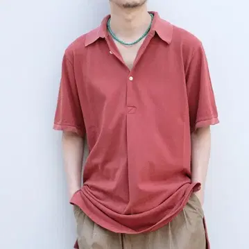 NICENESS GRATEFUL REDDISH_BROWN 피케 셔츠