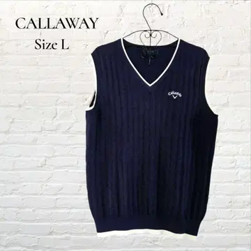 CALLAWAY 캘러웨이 V넥 니트 베스트 네이비 L