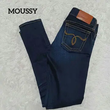 컨디션 최상 MOUSSY 마우지 리버스 스키니 스트레치 청바지 빨간 귀