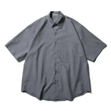 WASHED FINX TWILL BIG HALF SLEEVED SHIRT