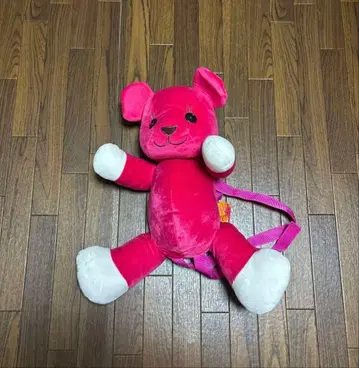 포스트펫 모모 무릎담요 포함 백팩 봉제인형 백팩 레트로