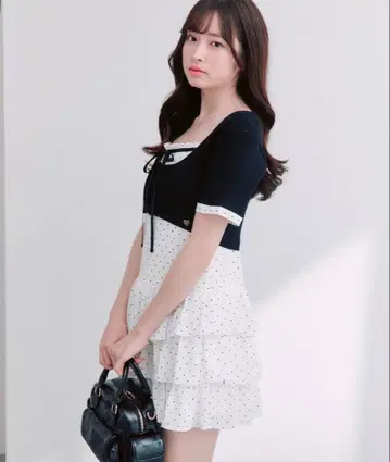 OLIVE des OLIVE 반팔 가디건과 미니 원피스 세트