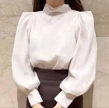 snidel 오간자 시스루 블라우스
