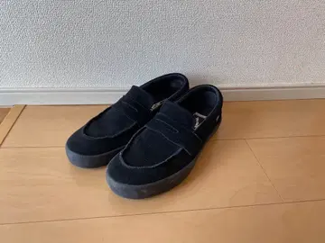vans/스케이트 로퍼/스웨이드/black/27cm