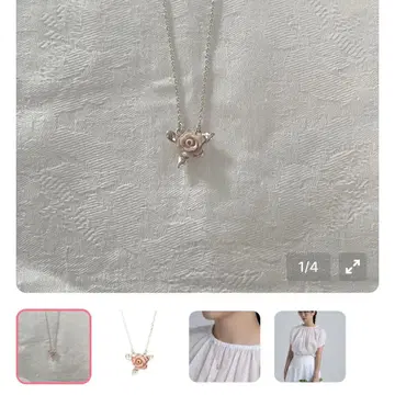 haime samanda rose necklace (coral)