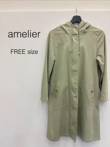 amelier 후디드 코트 스프링 코트 카키 FREE