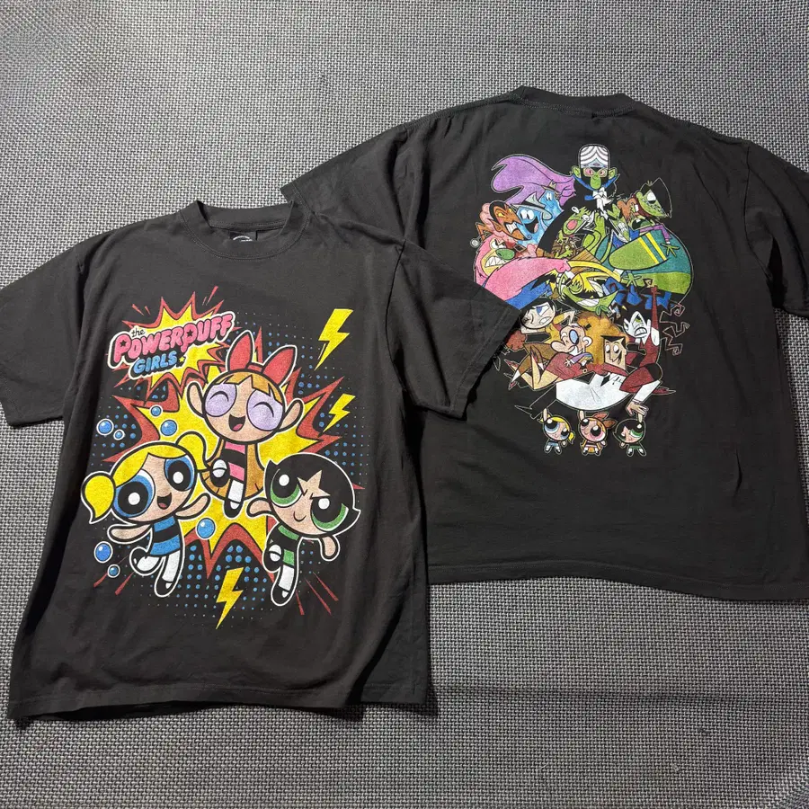 새상품) 파워퍼프걸 프린팅 티셔츠 (L/XL)