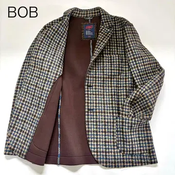 새상품급 [ BOB ] 테일러드 자켓 빅 사이즈 54 체크 이탈리아제