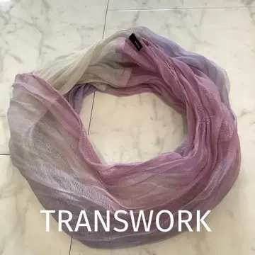 새상품 린넨 100% TRANSWORK 그라데이션 스카프 스트레스 프리