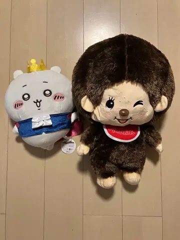 치이카와 (먼작귀) 거대 몬치치 봉제 인형 2개 세트