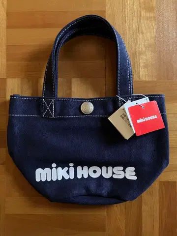 새상품 MIKI HOUSE 미니 토트백 네이비 미키하우스 손가방