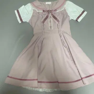 리즈리사 세일러 카라 반팔 원피스 핑크