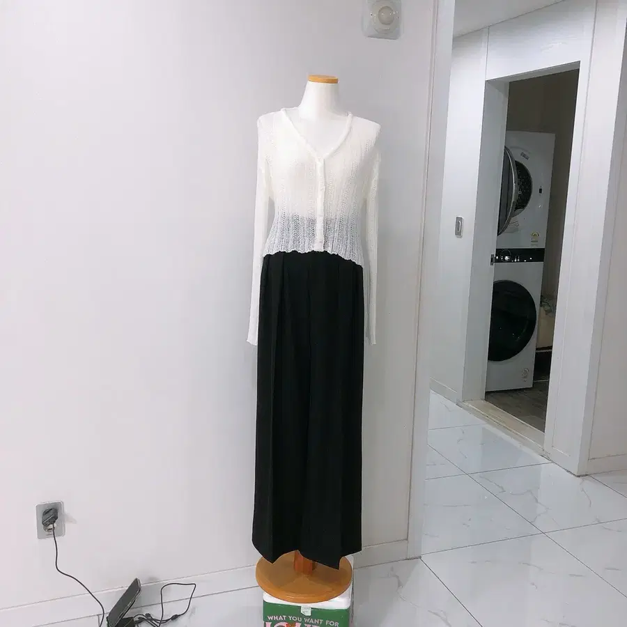 시스루 브이넥 가디건
