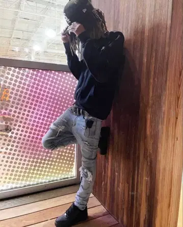 mnml 데미지 데님 30