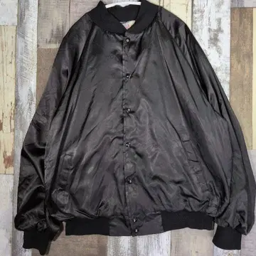 USA제 90s WestArk 나일론 바시티 자켓 2XL 블랙 카우보이
