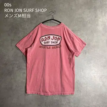 00s Ron Jon Surf Shop 백 프린트 핑크 티셔츠 M 상당