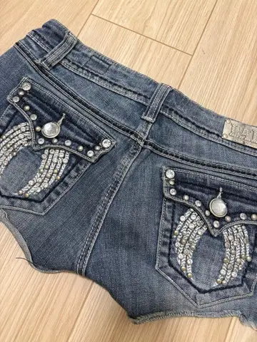 Y2K 로우라이즈 데님 숏팬츠