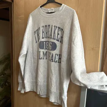 Champion Reverse Weave 맨투맨 그레이 M 3단 프린트